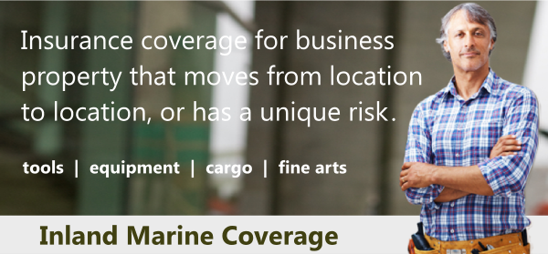 Business insurance quote for inland marine and equipment coverage.